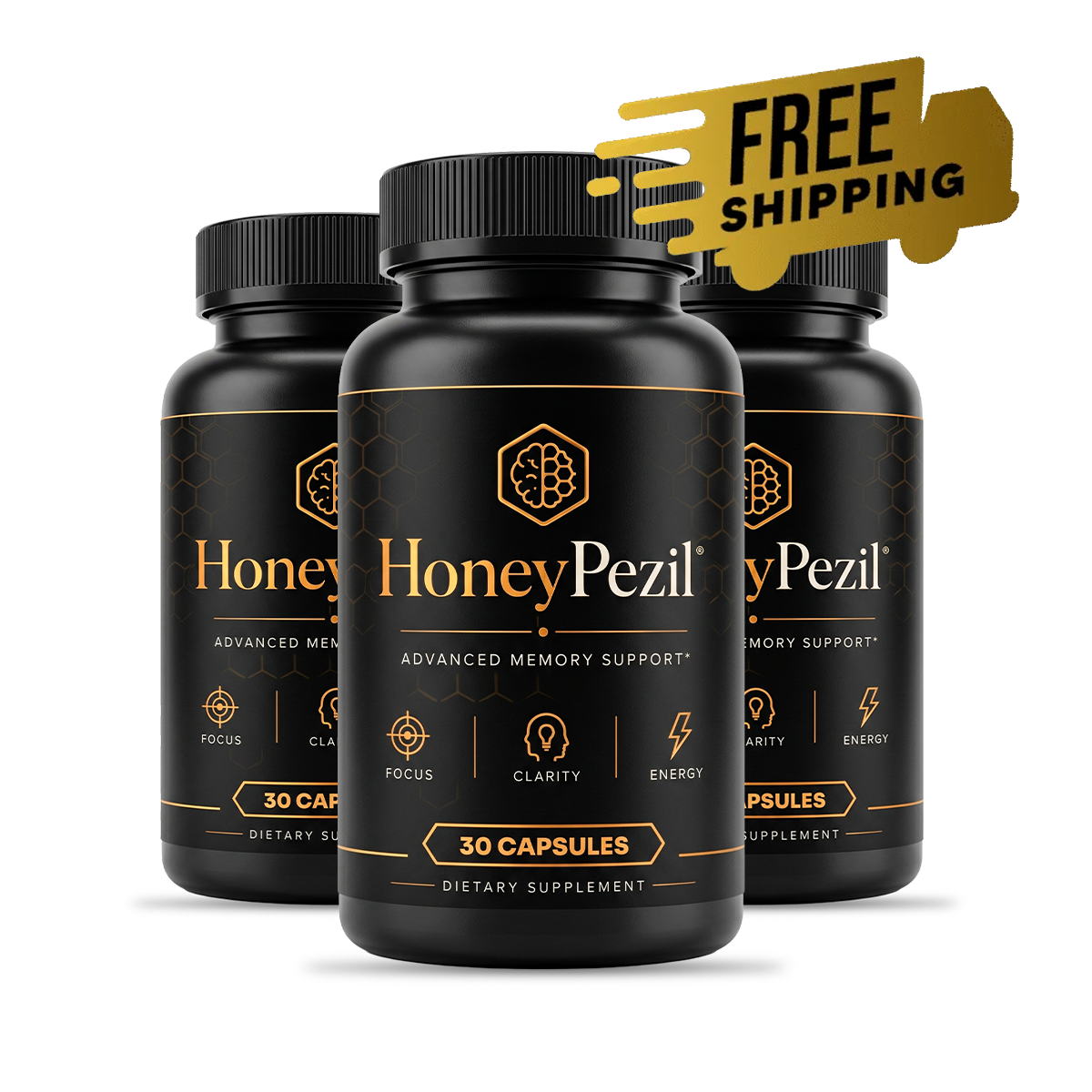 3 HoneyPezil bottles